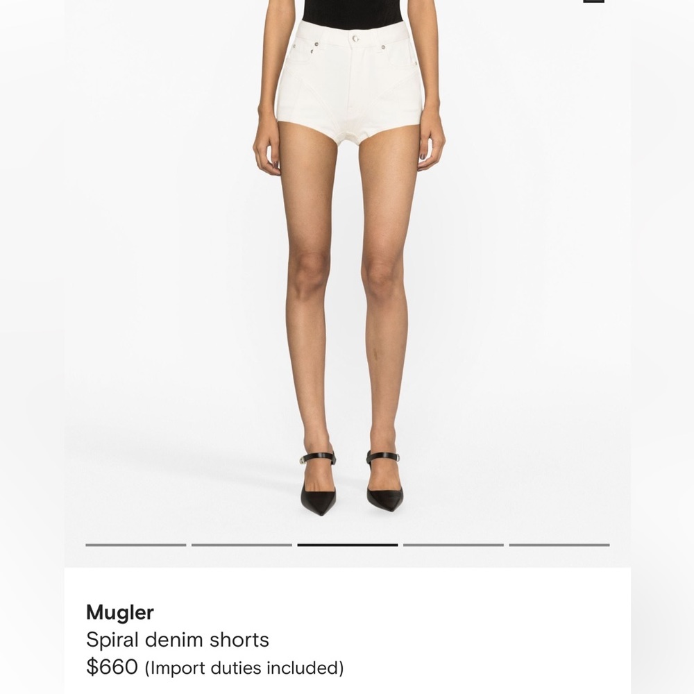 Mugler Spiral Denim Shorts - image 4